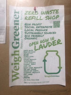 Poster at Weigh Greener in Lauder