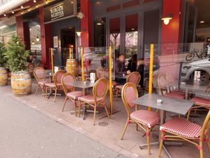 Outdoor seating at Burgermeister Altstetten in Zurich