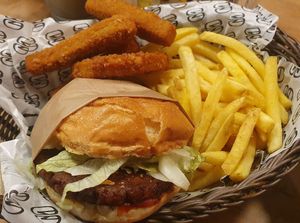 Burger, tenders and fries at Burgermeister Altstetten in Zurich