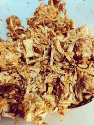 Jackfruit for May Special Burritos at Sandwich Heaven in Macclesfield