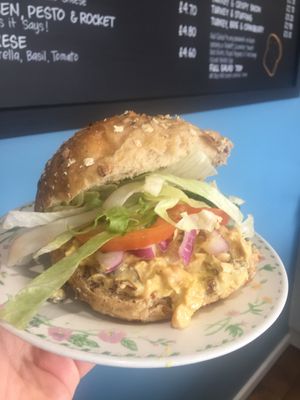 Coronation Chickpea Salad Sandwich at Sandwich Heaven in Macclesfield