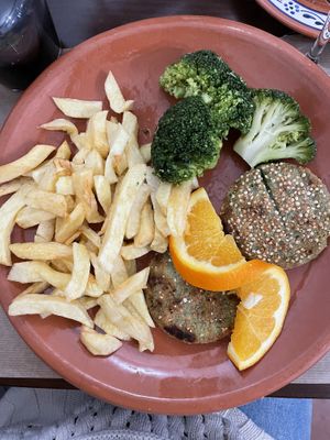 Vegan burguers  at Adega do Ramada in Obidos