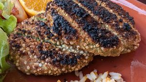 Veggie burgers at Adega do Ramada in Obidos