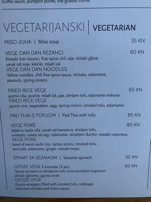 Vg choices  at Maguro in Zadar