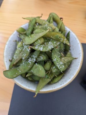 Salty edamame at Maguro in Zadar