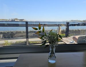Great view of Arakka island and outdoor seating. at Café Ursula in Helsinki