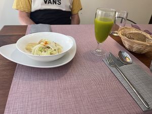 1st course  at Ca n'Ela Vegan Restaurant in Mallorca