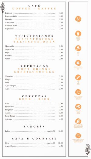 Menu (correct as of 13/09/21) at Ca n'Ela Vegan Restaurant in Mallorca