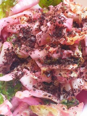 Cabbage salad at Ca n'Ela Vegan Restaurant in Mallorca