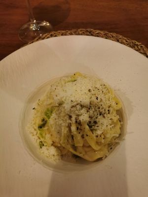 Carbonara at Ca n'Ela Vegan Restaurant in Mallorca