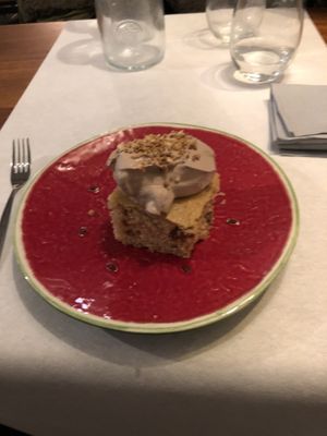 Almond cake  at Ca n'Ela Vegan Restaurant in Mallorca