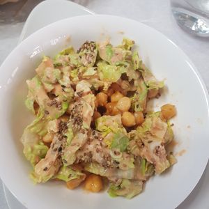 Chickpea salad at Ca n'Ela Vegan Restaurant in Mallorca