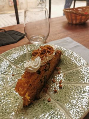 4. Course: carrot cake at Ca n'Ela Vegan Restaurant in Mallorca