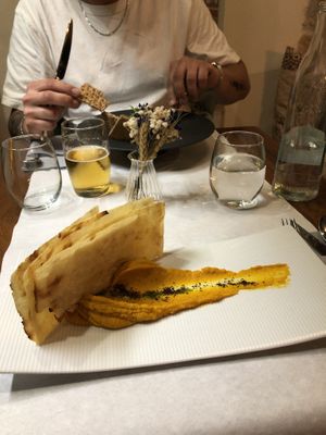 roasted carrot & thyme pate (starter)  at Ca n'Ela Vegan Restaurant in Mallorca