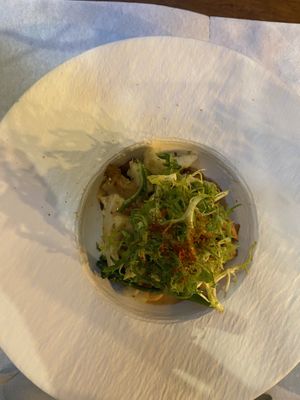 Starter: heura chicken  at Ca n'Ela Vegan Restaurant in Mallorca