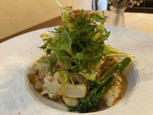 Heura chicken  at Ca n'Ela Vegan Restaurant in Mallorca