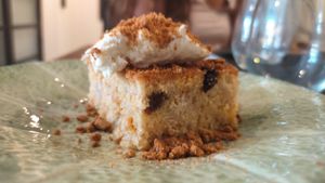 sponge (carrot) cake at Ca n'Ela Vegan Restaurant in Mallorca