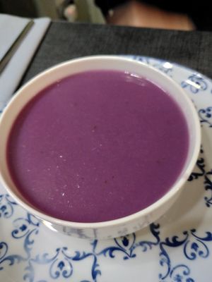 Soup at Ca n'Ela Vegan Restaurant in Mallorca