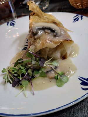 Potato main dish at Ca n'Ela Vegan Restaurant in Mallorca