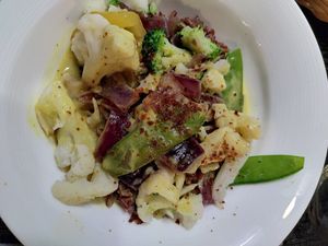 Curry main dish at Ca n'Ela Vegan Restaurant in Mallorca