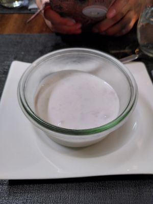 Yogurt dessert at Ca n'Ela Vegan Restaurant in Mallorca