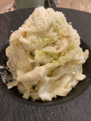 Pasta Carbonara   at Ca n'Ela Vegan Restaurant in Mallorca