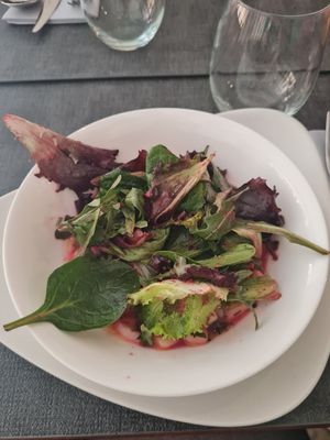 Starter: bean salad at Ca n'Ela Vegan Restaurant in Mallorca