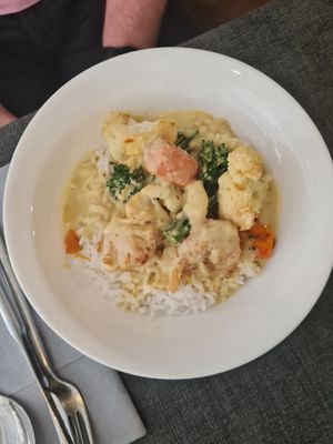 Main #2: rice with curried vegetables at Ca n'Ela Vegan Restaurant in Mallorca