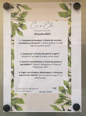   at Ca n'Ela Vegan Restaurant in Mallorca
