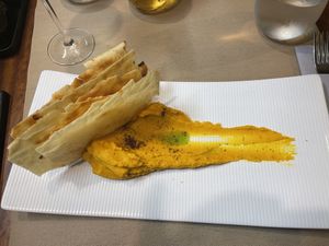 Karottenhumus   at Ca n'Ela Vegan Restaurant in Mallorca