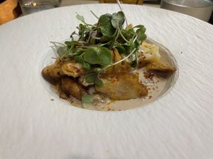 Seitan mit Blumenkohl in einer fantastischen Sauce  at Ca n'Ela Vegan Restaurant in Mallorca