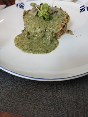 Millet ând spinach pie at Ca n'Ela Vegan Restaurant in Mallorca