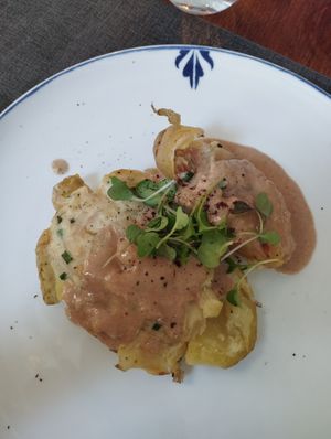 Stuffed potato at Ca n'Ela Vegan Restaurant in Mallorca