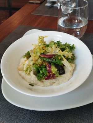 Hummus at Ca n'Ela Vegan Restaurant in Mallorca