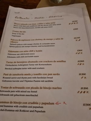 STARTERS at Ca n'Ela Vegan Restaurant in Mallorca