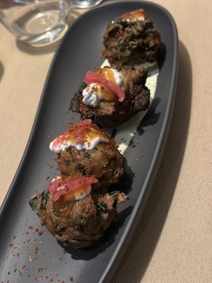 Pakoras  at Ca n'Ela Vegan Restaurant in Mallorca