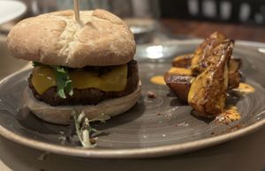 Burger  at Ca n'Ela Vegan Restaurant in Mallorca