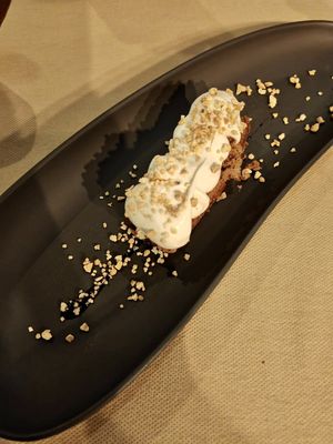 Textura de Kinder Bueno  at Ca n'Ela Vegan Restaurant in Mallorca