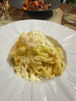 Carbonara  at Ca n'Ela Vegan Restaurant in Mallorca
