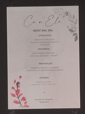  at Ca n'Ela Vegan Restaurant in Mallorca