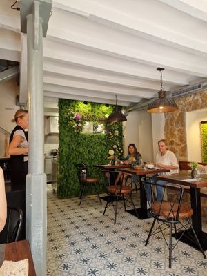 Inside at Ca n'Ela Vegan Restaurant in Mallorca