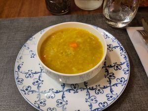 Soup: Dal at Ca n'Ela Vegan Restaurant in Mallorca