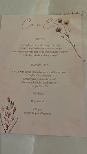   at Ca n'Ela Vegan Restaurant in Mallorca