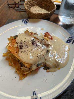 Lasagne  at Ca n'Ela Vegan Restaurant in Mallorca