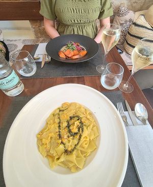 Carbonara at Ca n'Ela Vegan Restaurant in Mallorca