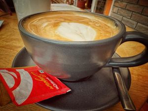 Cappuccino with almond milk   at Nourish by Avata in Kathmandu