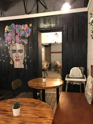 View towards the back area and the toilet   at Nomas in Macclesfield