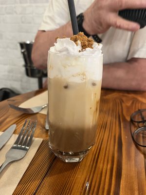 Iced biscoff latte   at Nomas in Macclesfield