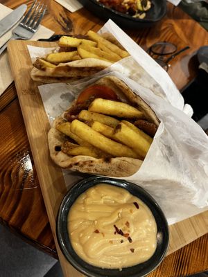 Yeeros and Asian mayo   at Nomas in Macclesfield