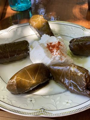 Vine leafs at Pheidias Grill House in Olympia